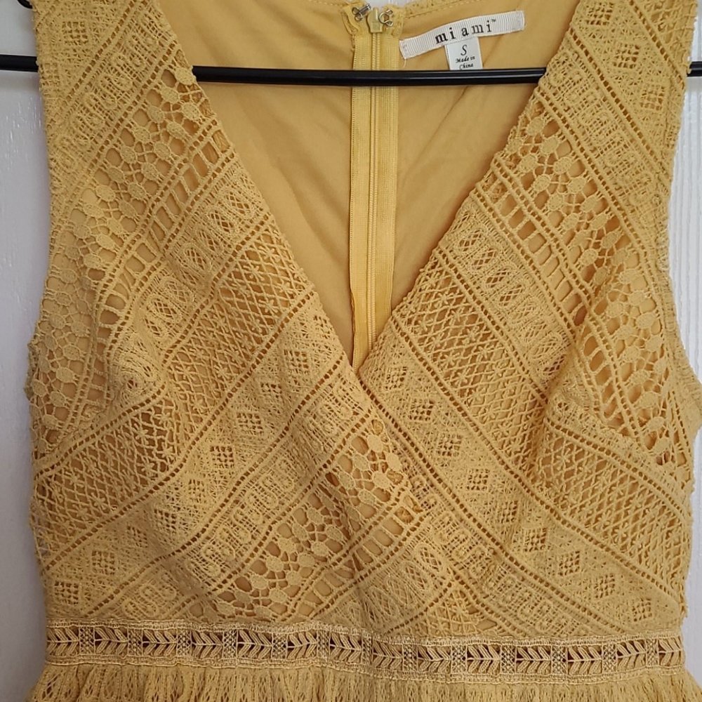 EUC Crochet  Multi tiered Bohemian style dress - Picture 2 of 9